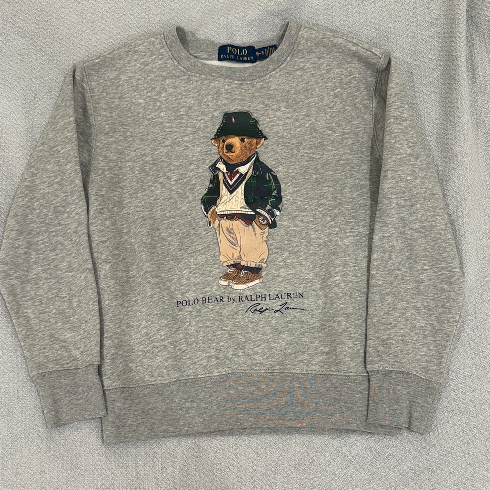 Polo by Ralph Lauren Gray Sweatshirt with Bear Graphic